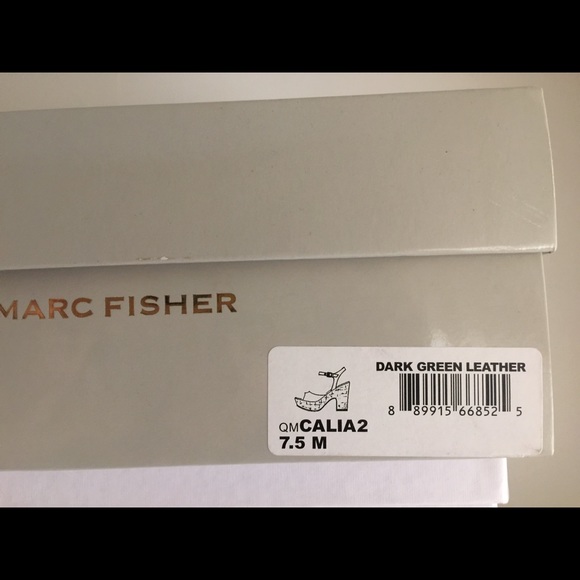 Marc Fisher Leather Wedge Sandals, Size 7.5 - Picture 7 of 7